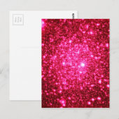 Astral-Glitzer Hot Pink Postkarte (Vorne/Hinten)