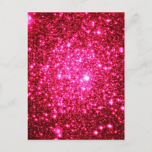 Astral-Glitzer Hot Pink Postkarte (Vorderseite)