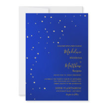 Astral Gold Stars Blue Abend Wedding