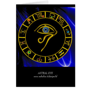 ASTRAL HATHOR-AUGE, BLAUER TALISMAN Astrologie-Dia