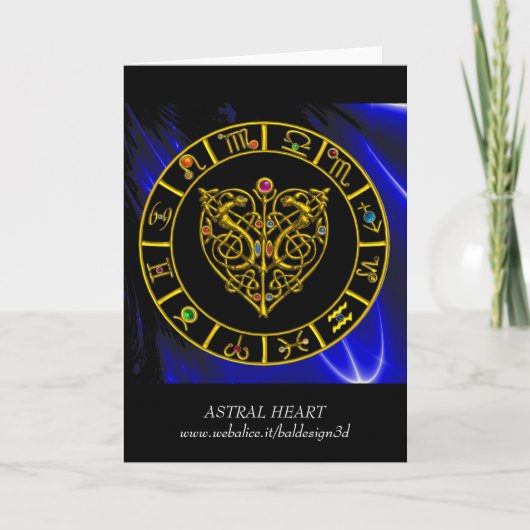 ASTRAL HEART Zodiac Birthday Karte (Vorderseite)