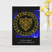 ASTRAL HEART Zodiac Birthday Karte (Gelbe Blume)