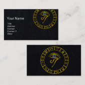 ASTRAL HORUS AUGE, ASTROLOGIE ZODIAC CHART Schwarz Visitenkarte (Vorne/Hinten)
