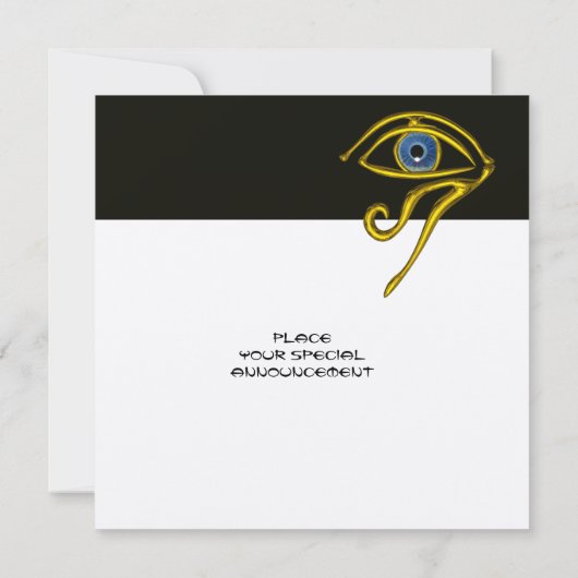 ASTRAL HORUS EYE / BLAUE TALISMAN, Astrologie Char Einladung (Rückseite)