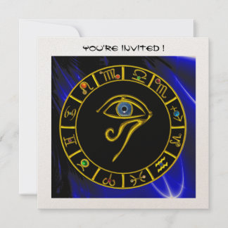ASTRAL HORUS EYE / BLAUE TALISMAN, Astrologie Char Einladung
