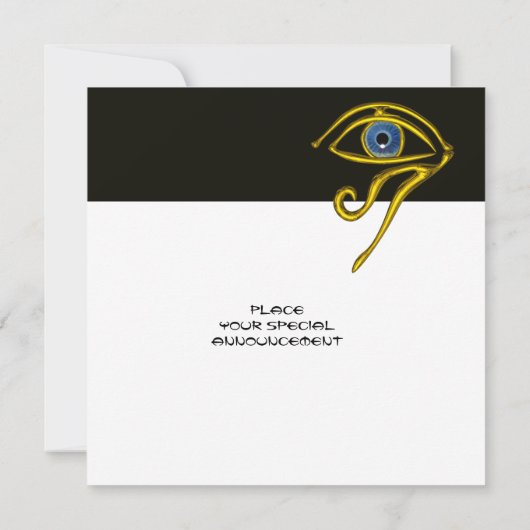 ASTRAL HORUS EYE / BLAUE TALISMAN Astrologie Chart Einladung (Rückseite)