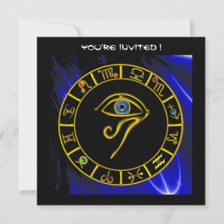 ASTRAL HORUS EYE / BLAUE TALISMAN Astrologie Chart Einladung