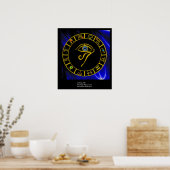 ASTRAL HORUS EYE ,BLAUE TALISMAN Astrologie Chart Poster (Küche)