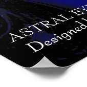 ASTRAL HORUS EYE / BLAUE TALISMAN Zodiac Chart Poster (Ecke)