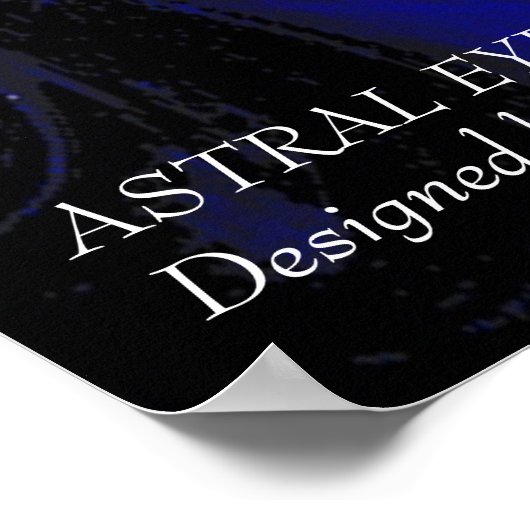 ASTRAL HORUS EYE / BLAUE TALISMAN Zodiac Chart Poster (Ecke)