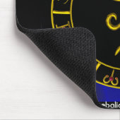 ASTRAL HORUS EYE, BLUE TALISMAN Astrologie Chart Mousepad (Ecke)