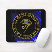 ASTRAL HORUS EYE, BLUE TALISMAN Astrologie Chart Mousepad (Mit Mouse)