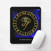 ASTRAL HORUS EYE, BLUE TALISMAN Astrologie Chart Mousepad (Mit Mouse)