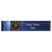 ASTRAL HORUS EYE, BLUE TALISMAN Astrologie Chart Namensplakette (Vorderseite)