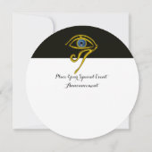 ASTRAL HORUS EYE BLUE TALISMAN Gold Zodiac Chart Einladung (Rückseite)