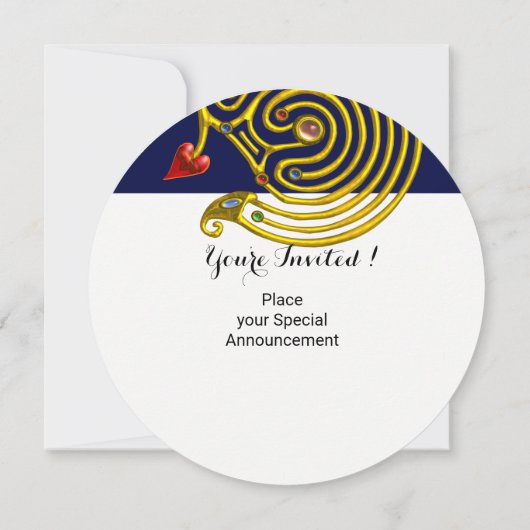 ASTRAL LABYRINTH GOLD ZODIAC CHART Astrologie Einladung (Rückseite)