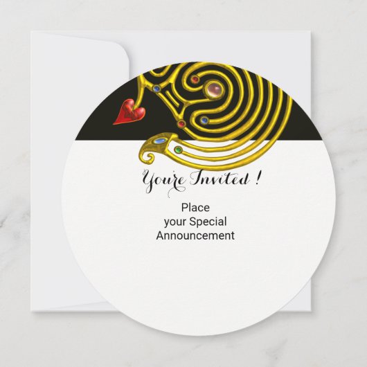 ASTRAL LABYRINTH GOLD ZODIAC CHART Astrologie Einladung (Rückseite)