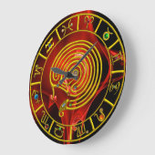 ASTRAL LABYRINTH GOLD ZODIAC CHART Astrologie Große Wanduhr (Winkel)