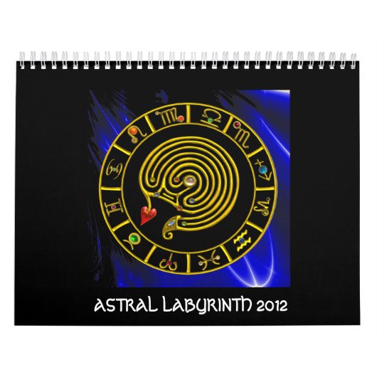 ASTRAL LABYRINTH GOLD ZODIAC CHART Astrologie Kalender (Titelbild)
