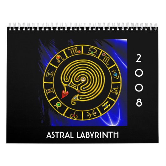 ASTRAL LABYRINTH GOLD ZODIAC CHART Astrologie Kalender (Titelbild)