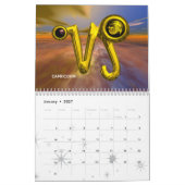ASTRAL LABYRINTH GOLD ZODIAC CHART Astrologie Kalender (Jan 2027)