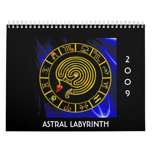ASTRAL LABYRINTH GOLD ZODIAC CHART Astrologie Kalender (Titelbild)
