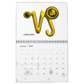 ASTRAL LABYRINTH GOLD ZODIAC CHART Astrologie Kalender (Jan 2027)