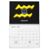 ASTRAL LABYRINTH GOLD ZODIAC CHART Astrologie Kalender (Feb 2027)