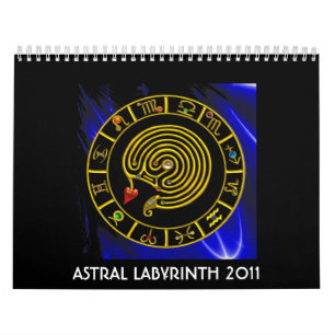 ASTRAL LABYRINTH GOLD ZODIAC CHART Astrologie Kalender