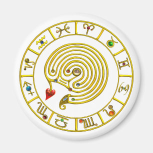 ASTRAL LABYRINTH GOLD ZODIAC CHART Astrologie Magnet