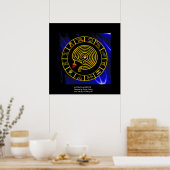ASTRAL LABYRINTH GOLD ZODIAC CHART Astrologie Poster (Küche)