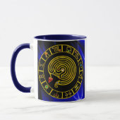 ASTRAL LABYRINTH GOLD ZODIAC CHART Astrologie Tasse (Links)