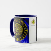 ASTRAL LABYRINTH GOLD ZODIAC CHART Astrologie Tasse (Vorderseite Links)
