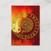ASTRAL LABYRINTH GOLD ZODIAC CHART Astrologie Visitenkarte (Rückseite)