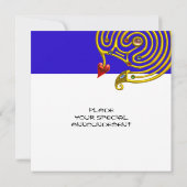 ASTRAL LABYRINTH, schwarz-weiß, blau-rot Einladung (Rückseite)