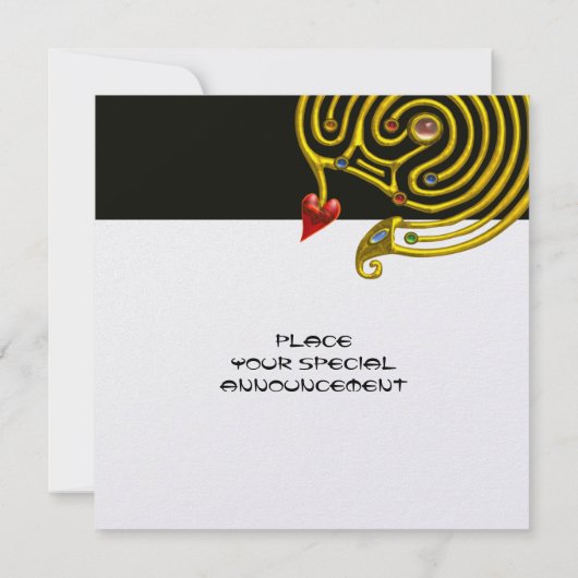 ASTRAL LABYRINTH, Schwarzweiß, blaues Eis Einladung (Rückseite)