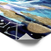 Astral Moon Cow Mandala| Geschenk für Kuhliebhaber Poster (Ecke)