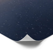 Astral Mountain Reflection - Galaxy-Kunstprint Poster (Ecke)