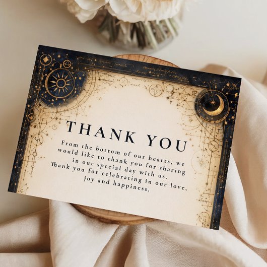 Astral Night Wedding Dankeskarte