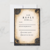 Astral Night Wedding RSVP Karte (Vorderseite)