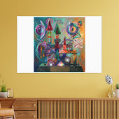Astral Pilot: Kandinsky Stil Abstrakt Expressionis Leinwanddruck (Insitu (Wohnzimmer))