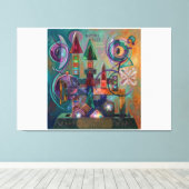Astral Pilot: Kandinsky Stil Abstrakt Expressionis Leinwanddruck (Insitu (Holzboden))