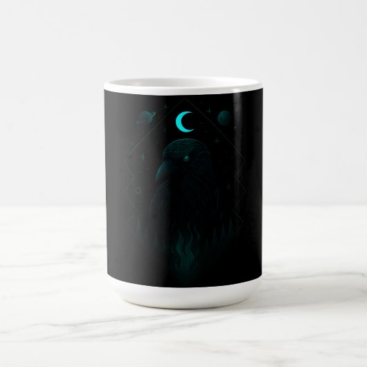 Astral Rabe - Kosmischer Dunkler Bote Kaffeetasse (Mittel)