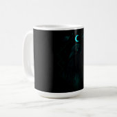 Astral Rabe - Kosmischer Dunkler Bote Kaffeetasse (Vorderseite Links)