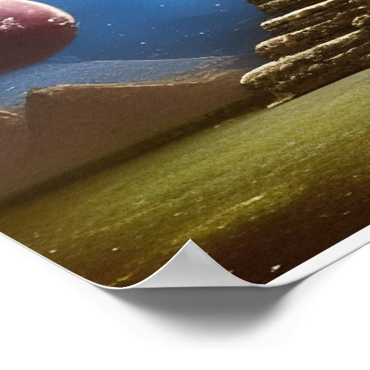 Astral Ruins Digital Art Poster (Ecke)