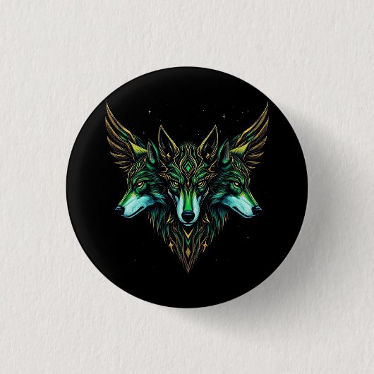 Astral Wolves Button (Vorderseite)