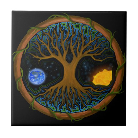 Astralbaum des Lebens Fliese (Vorderseite)