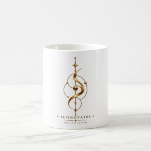 Astrale Bewegungs-Gold-Kosmische Glyphe Kaffeetasse