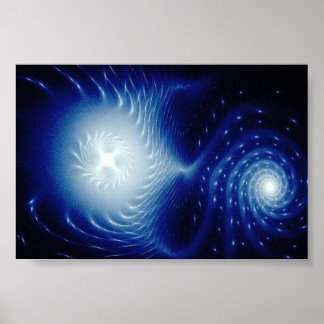 astrale Lichtformen - der kosmische Fluss Poster