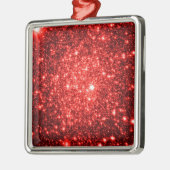 astralischer Glitzer Rot Silbernes Ornament (Links)